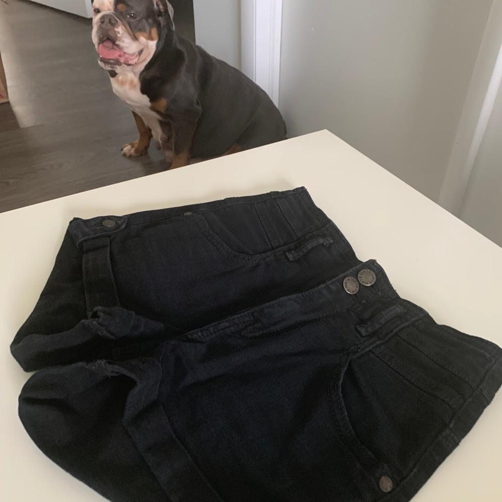 TOPSHOP High Waisted Jean Shorts *stretch*